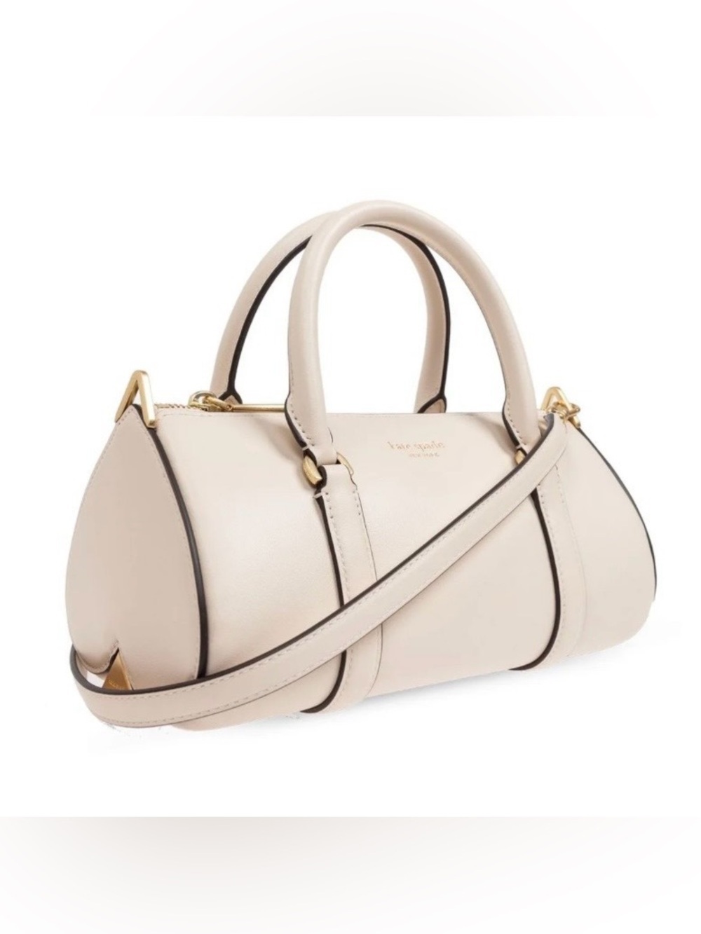 NEW Kate Spade Icon Barrel Bag in Milk Glass Leather Crossbody Designer Purse